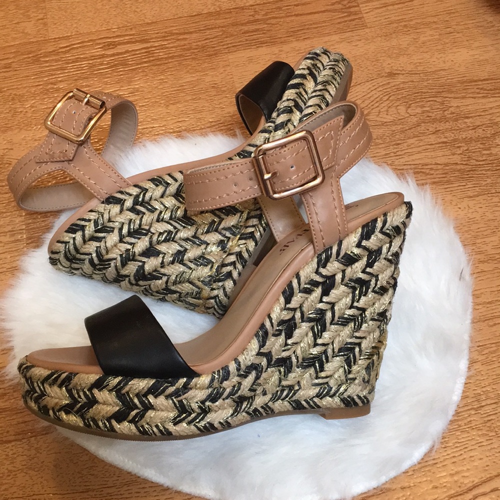 Strapped Black and Tan heels